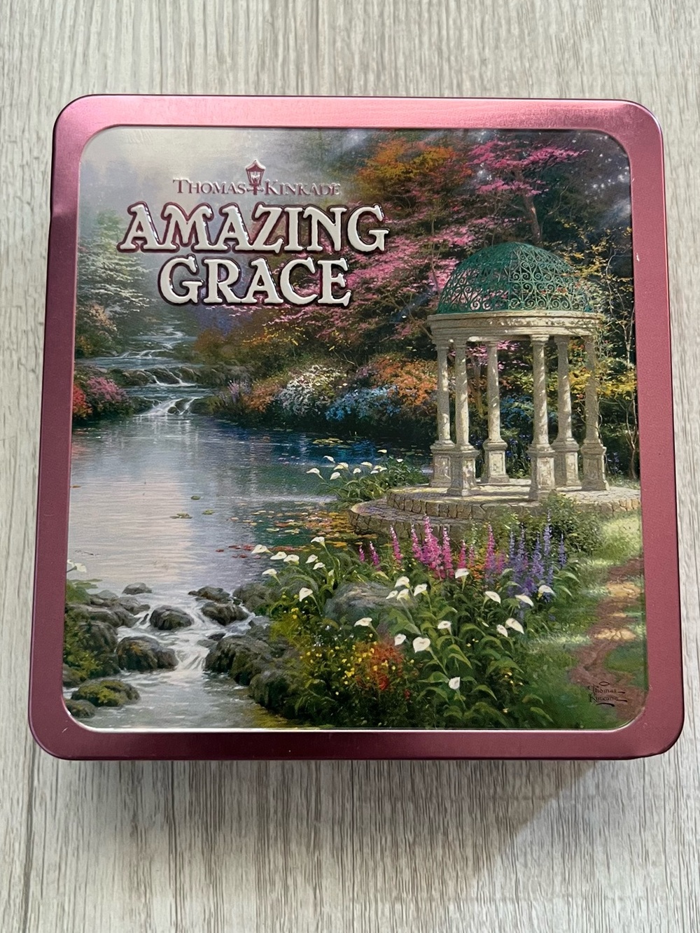 Thomas Kinkade Amazing Grace Decorative Tin Containing 2 CDs & 1 DVD- Post Cards